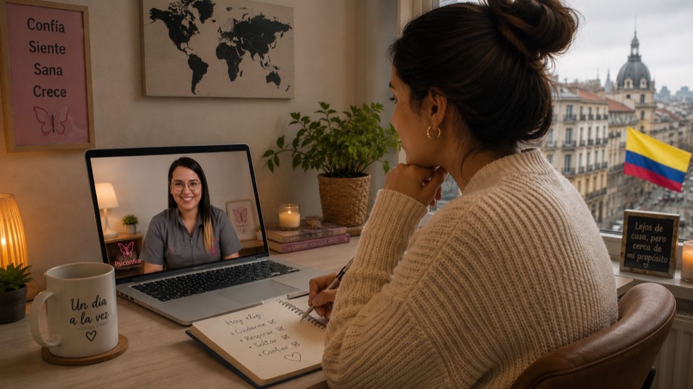 Terapia online para colombianos en el exterior — Psiconfiar